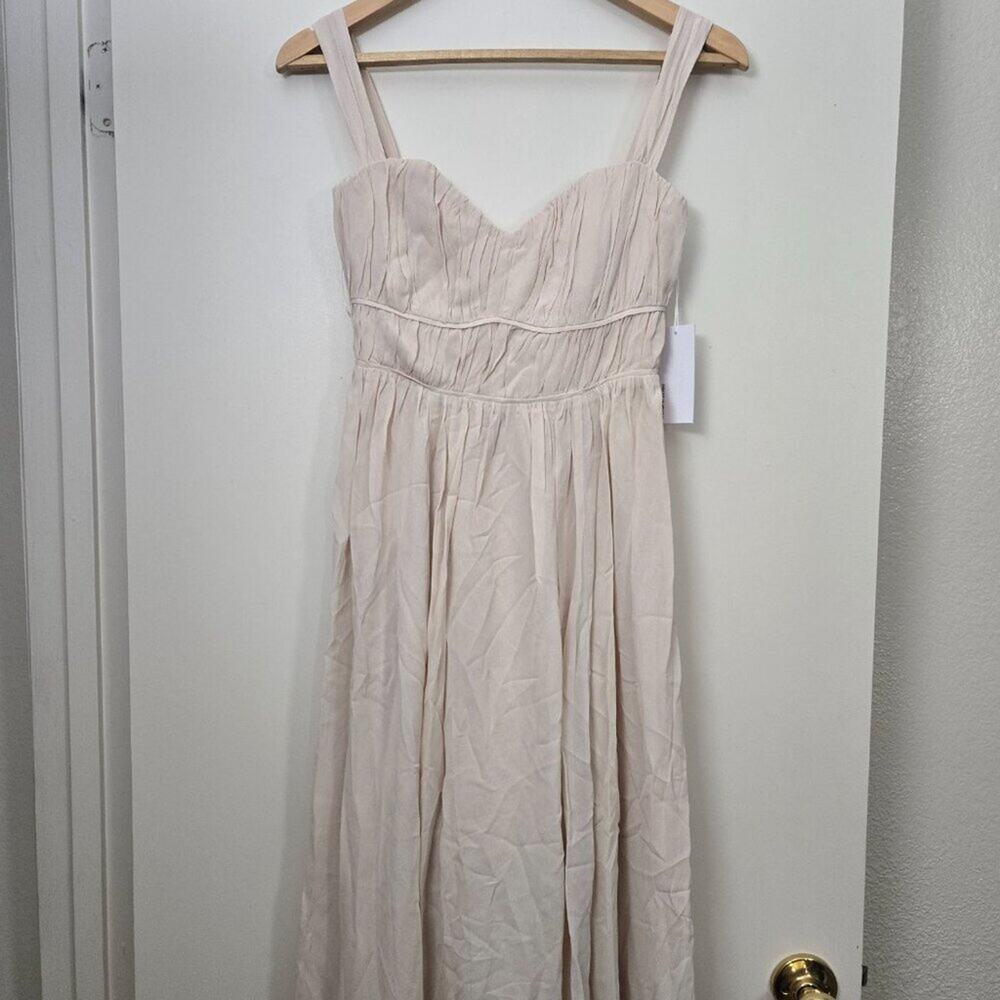 Reformation Jayde Dress Size 8P Prosecco NWT Bridesmaid Maxi Formal Evening - Picture 4 of 9